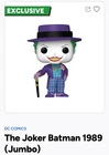 Funko Pop! Vinyl Jumbo 10 in: DC Universe - The Joker Batman 1989 (Jumbo) -...