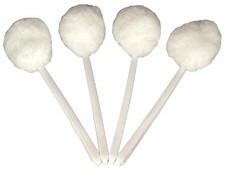 Bowl Brush Toilet Cleaning Brush Set Soft Polyester Head 15x5 inches White 4...