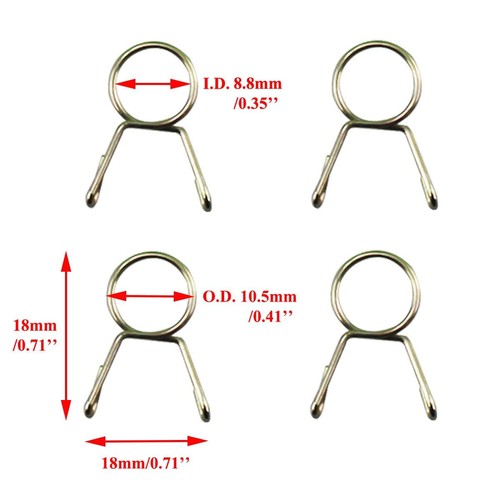 PRO BAT O.D. 8mm Dirt Bike Gas Fuel Hose Line for 50cc 70cc 39.3'', Black  - Picture 2 of 6