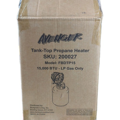 #ad Avenger Tank Top Propane Heater 15000 BTU Model FBDTP15 SKU 200027 $24.99
