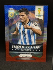 2014 Panini Prizm World Cup - Stars Sergio Aguero #2 Blue & Redwave