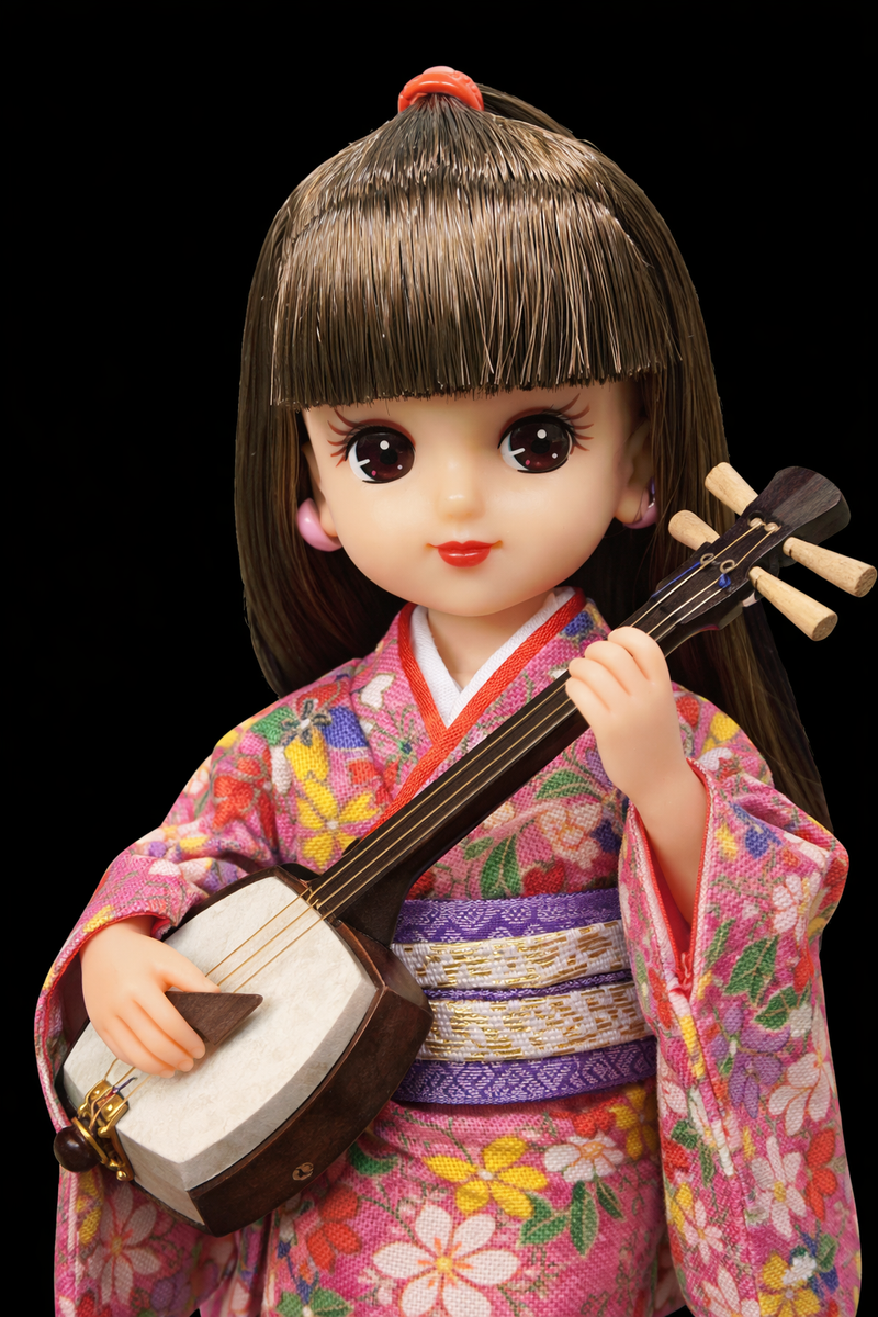 Sangenshi Kikuoka Shamisen Kojami Sansen Japanese Samisen Red Fuji