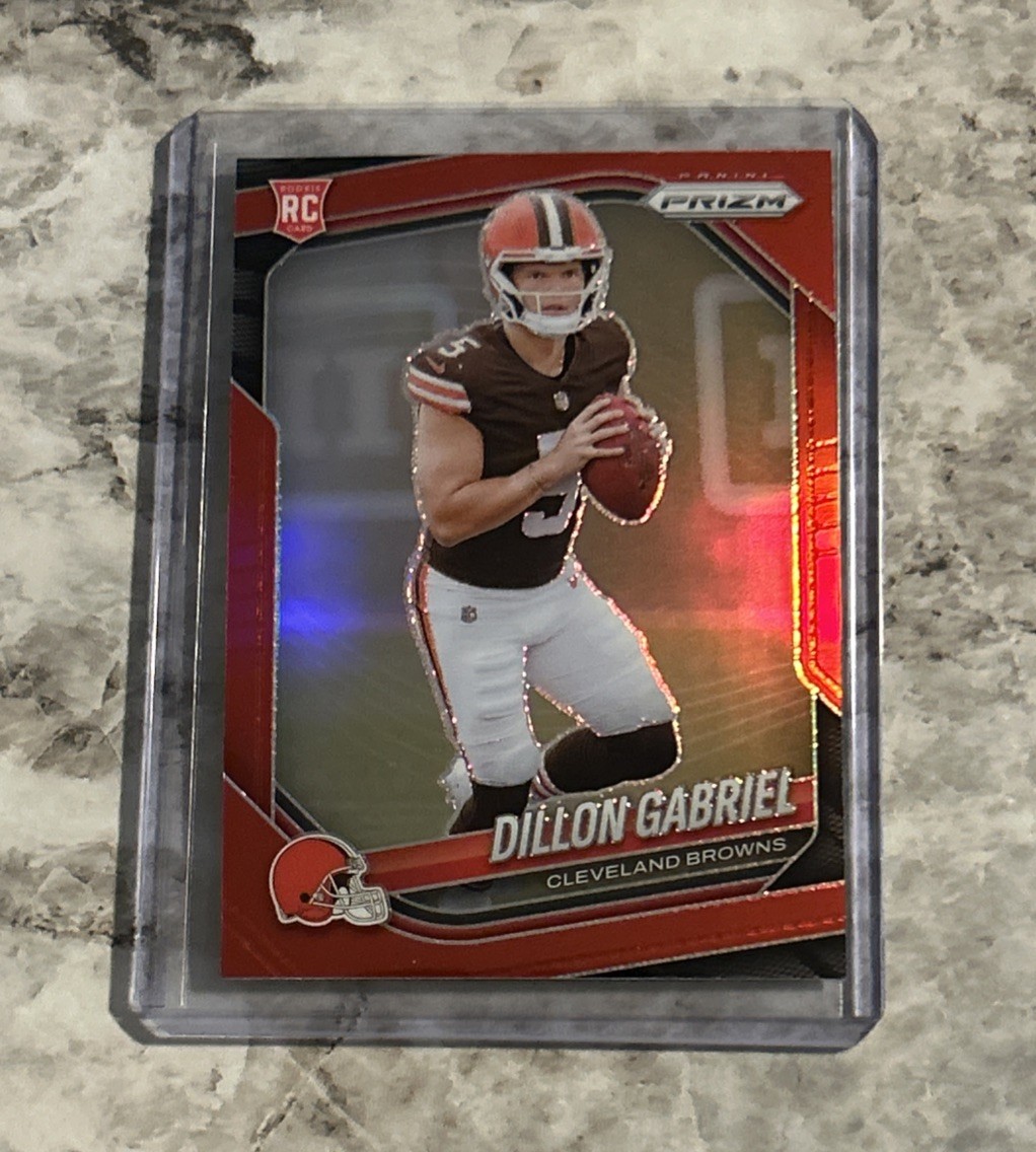 2025 Panini Prizm Dillon Gabriel Red Prizm SSP Rookie RC #372 Browns Ducks