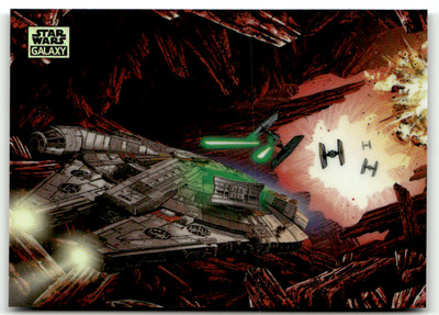 Topps 2025 Star Wars Galaxy No. 97 The Falcon on Crait Refractor