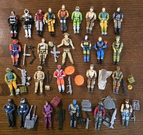 Lot of 80's-90's GI Joe Action Figures - 26 Figs with Some Accessories G. I. Joe