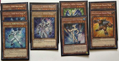 YuGiOh Elementar-HELD Neos Neo-Spacian Secret Rare Bundle US Exclusive IMPORT