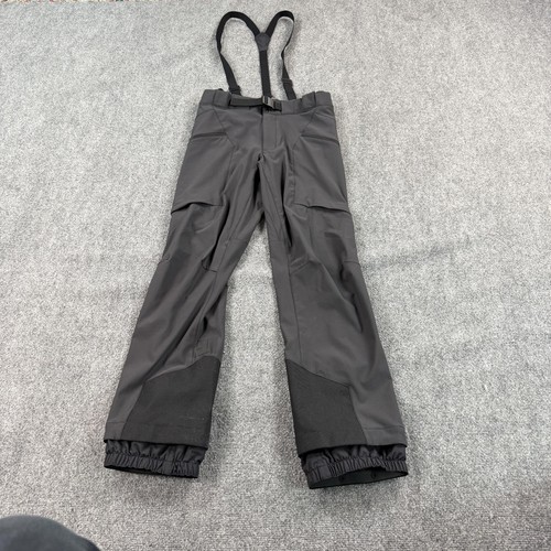Black Diamond Snow Pants Mens Small Black Softshell Suspenders Ski Vents