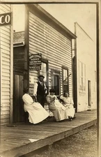 Lyle WA Washington Laundry Agency Dr Thomson & Wife 1910s RPPC Postcard COPY