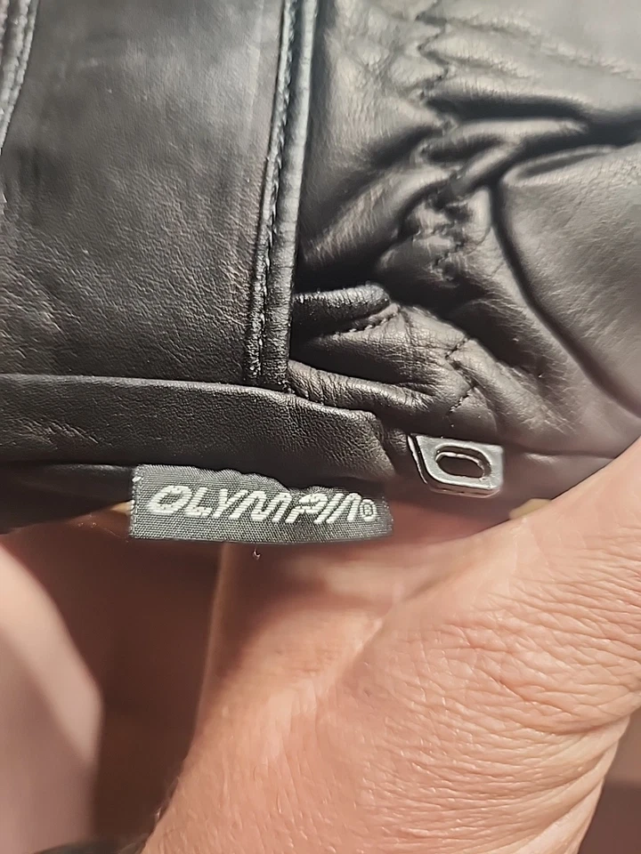 Guantes de motocicleta Olympia Wind-Tex para hombre talla L UU cuero negro todas las estaciones Foto 3 de 4
