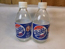 Lot of 2 Vintage 10 oz Short Old Town Pepsi-Cola Glass Bottles