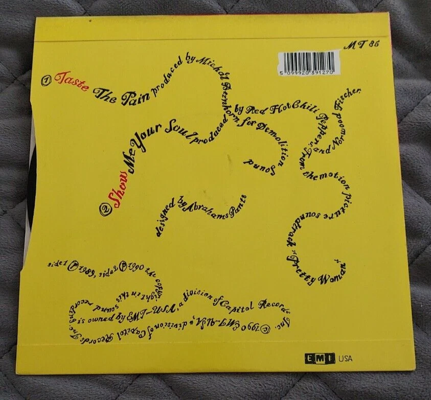 RED HOT CHILI PEPPERS - 7" SINGLE: TASTE THE PAIN IN VERY GOOD CONDITION . Foto 2 de 4