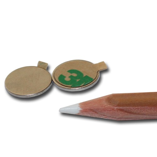 20 NEODYM KLEBE MAGNETE D13x1 mm SELBSTKLEBEND 900 G 3M 467 NdFeB N42 RUND - Bild 2 von 2