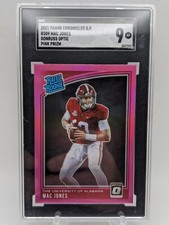 💥 2021 MAC JONES Chronicles Draft Picks Optic PINK Rated Rookie RC #209 SGC 9