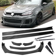Front Bumper Lip Splitter Spoiler Rear Lip Strut Rod For Volkswagen Jetta K