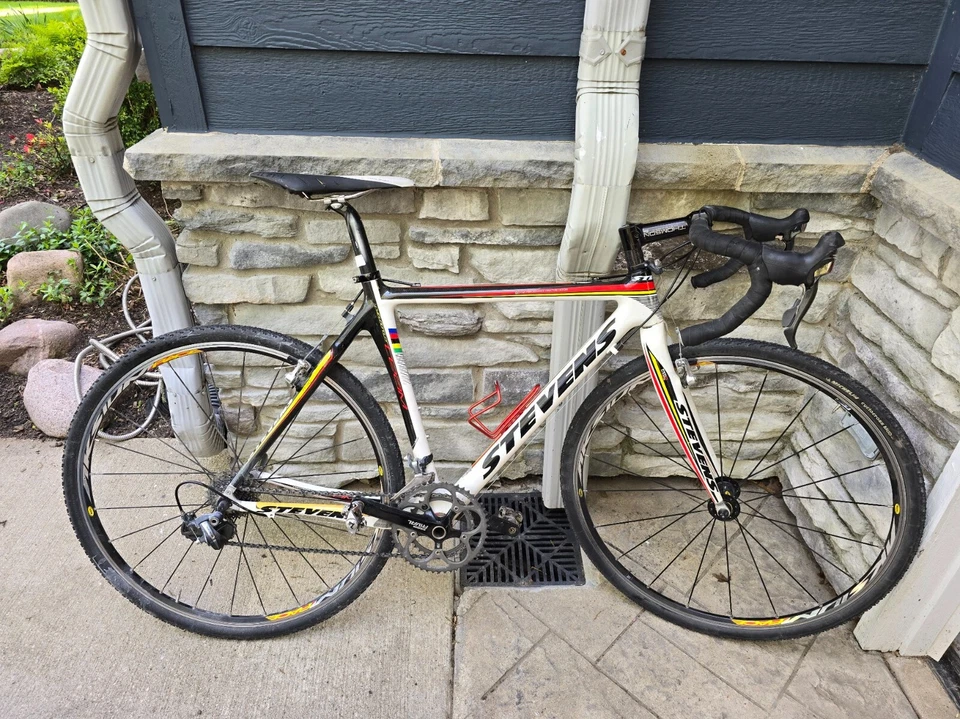Stevens Team Cyclocross Carbon Fiber Dura-Ace 52 Lots of Upgrades Trail Bike - Image 2 of 4