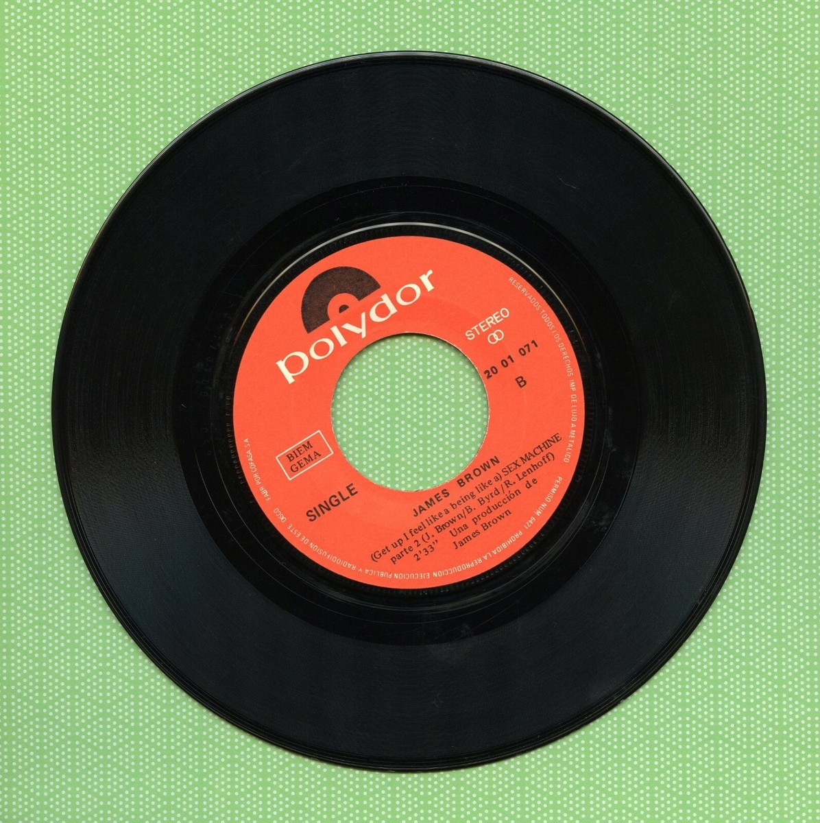 JAMES BROWN / Sex Machine / POLYDOR 2001 071 Press Spain 1974