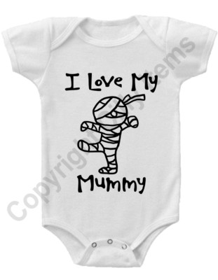 I LOVE MY MUMMY Gerber  Onesie  FUNNY Baby Shower Gift INFANT T-SHIRT