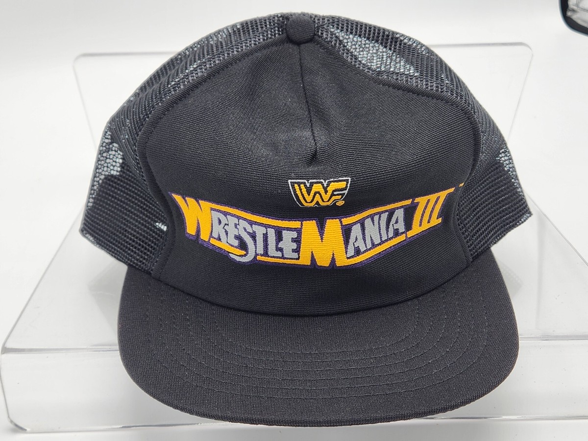 RARE 1987 WWE 80s Wrestle Mania Snap Back Hat - Hulk Hogan vs