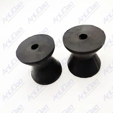 For 4" Mounting Width Boat Trailer Black Molded Rubber Bow Stop Roller 50-56310