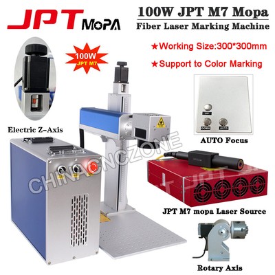 300*300mm & 175*175mm 100W JPT M7 MOPA Fiber Laser Marking Machine AUTO Focus