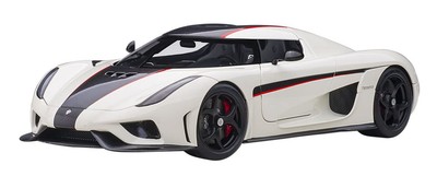Koenigsegg Regera AUTOart 1/18 White/Carbon Black/Red japan mini car