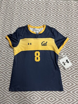 NWT California Cal Golden Bears #8 Under Armour Women Soccer Sample Jersey SZ M