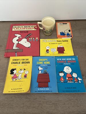 1960's Charlie Brown & Snoopy Lot by Charles Schulz- Cyclopedia Vol 1 & More