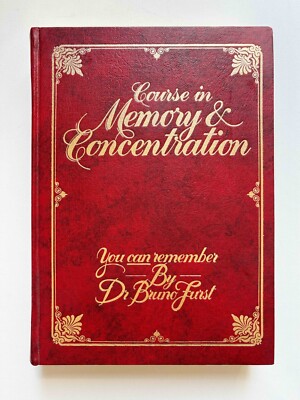 Course In Memory & Concentration Dr Bruno Furst You Can Remember 12 Session 1977