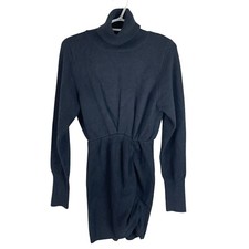 NEW Shore Womens Manhattan Sweater Dress XS Black Turtleneck Mini Knit $168