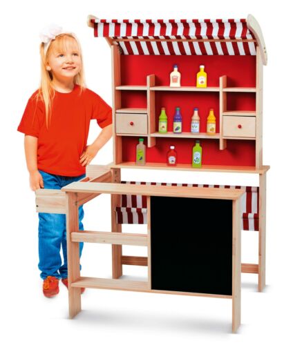 Holz Kaufladen - Supermarket - Marktstand für Kinder mit Zubehör 004 - Bild 1 von 3