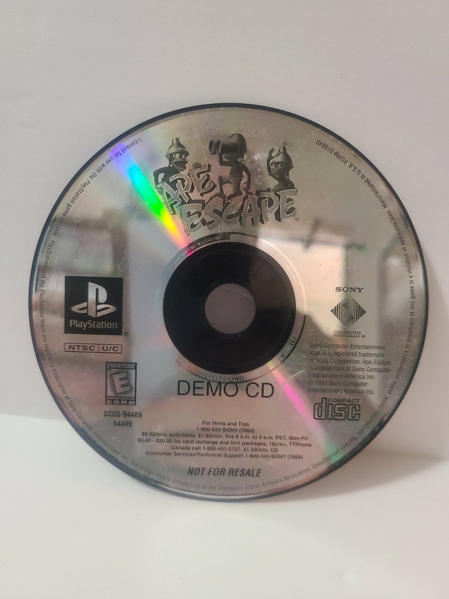 APE ESCAPE DEMO CD Game DISC PLAYSTATION 1 PS1 DISC ONLY Not