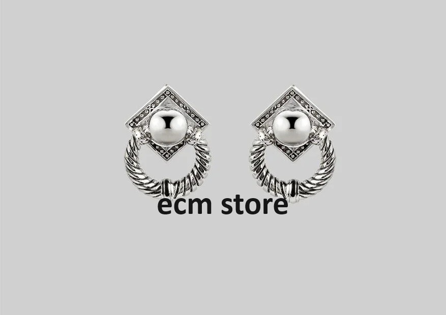 Boucles D'oreilles Regalrose - Heurtoir Grande Porte - Argent Massif 925 - Neuves Avec étiquettes