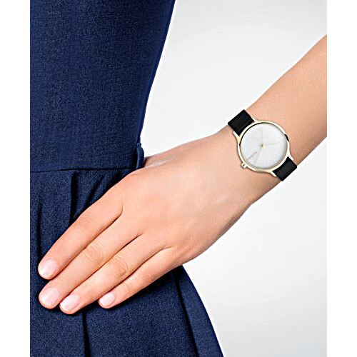 Skagen SKW2671 Anita 34mm Women's Black Leather Watch for