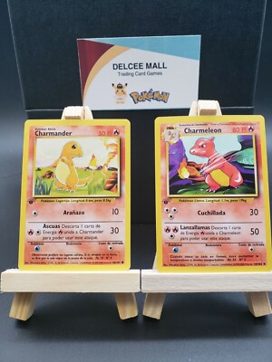 Spanish Pokemon TCG 1st Edition Charmander & Charmeleon Base Set