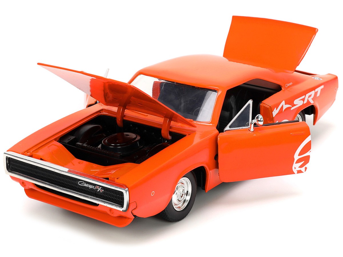 1968 Dodge Charger R/T Orange w/ Stripes 1/24 by Jada | eBay