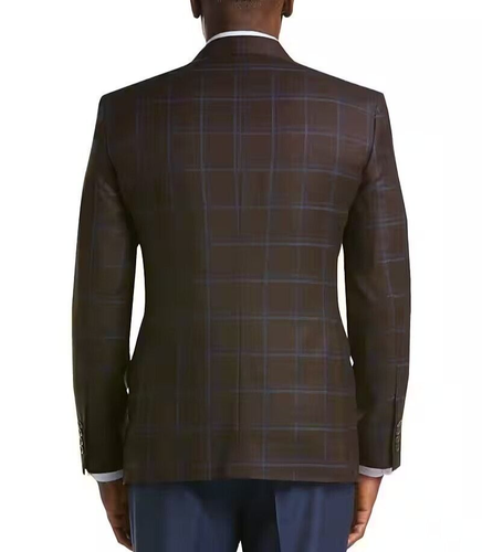 43R Jos A Bank Reserve Tailored Fit Windowpane Men's Blazer Sportcoat C090698 - Picture 4 of 11