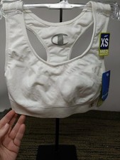 Champion Women's Size XSMALL Infinity Racerback Sports Bra 2900 White NWT