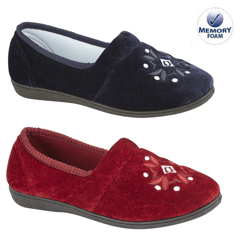 Womens Ladies Hard Sole Indoor Outdoor 