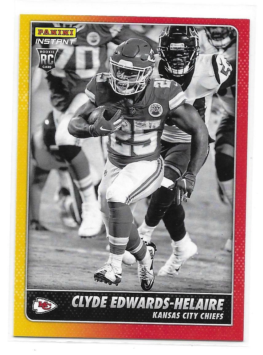 2020 Panini Instant Clyde Edwards-Helaire Black & White Limited Print RC /518