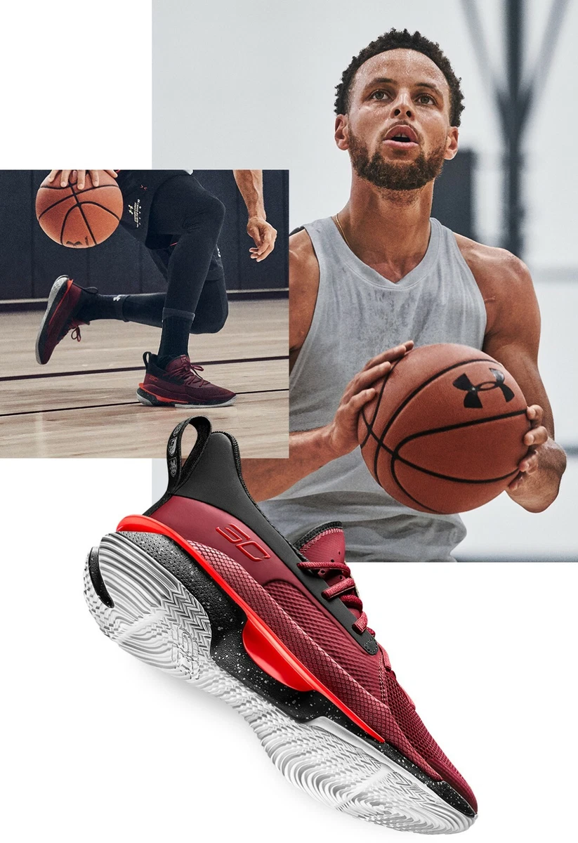 Under Armour Curry 7 Steph RED CORDOVA BLACK BETA RED 3021258 605 Men 11.5 Shoes