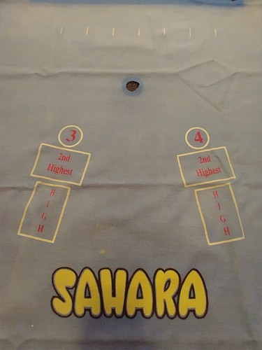 Game Used Pai Gow Poker Table Felt Layout Sahara Casino Las Vegas - Picture 4 of 11