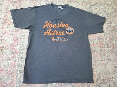 Majestic HOUSTON ASTROS Baseball Grey T Shirt-ASTRODOME LOGO-Adult