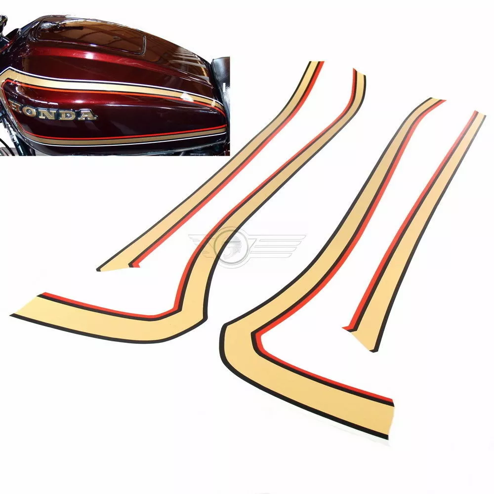 Honda CB 750 Four K7 K8 Tankzierstreifen Dekor Tank Decals Rot
