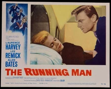 RUNNING MAN Original Movie Lobby Card Poster Lee Remick Laurence Harvey Neo Noir