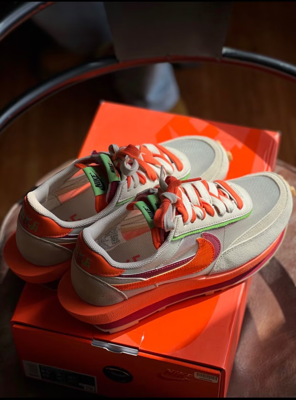 SACAI X NIKE Nike LD Waffle sacai CLOT Net Orange Blaze DH1347 100 uomo taglia 8