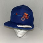 Blue Baseball Hat Cap Snap Back Motocross BMX Enduro Motorcycles New Yupoong