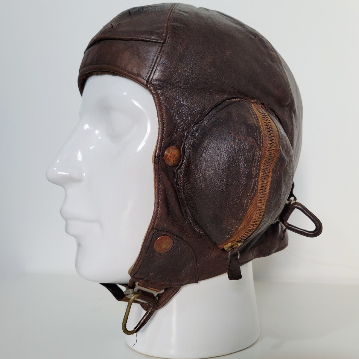 WW2 1940 DATED B TYPE RAF FLYING HELMET NAMED, BATTLE OF BRITAIN