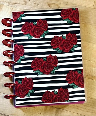 Red Roses Black Stripes Cover Set 4 use w/ TUL/Arc (8 disc) Planner-