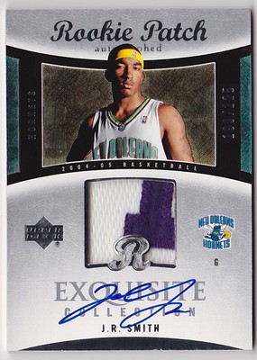 2004-05 Exquisite J.R. SMITH Auto 2 Color Patch RC Rookie Card #d 