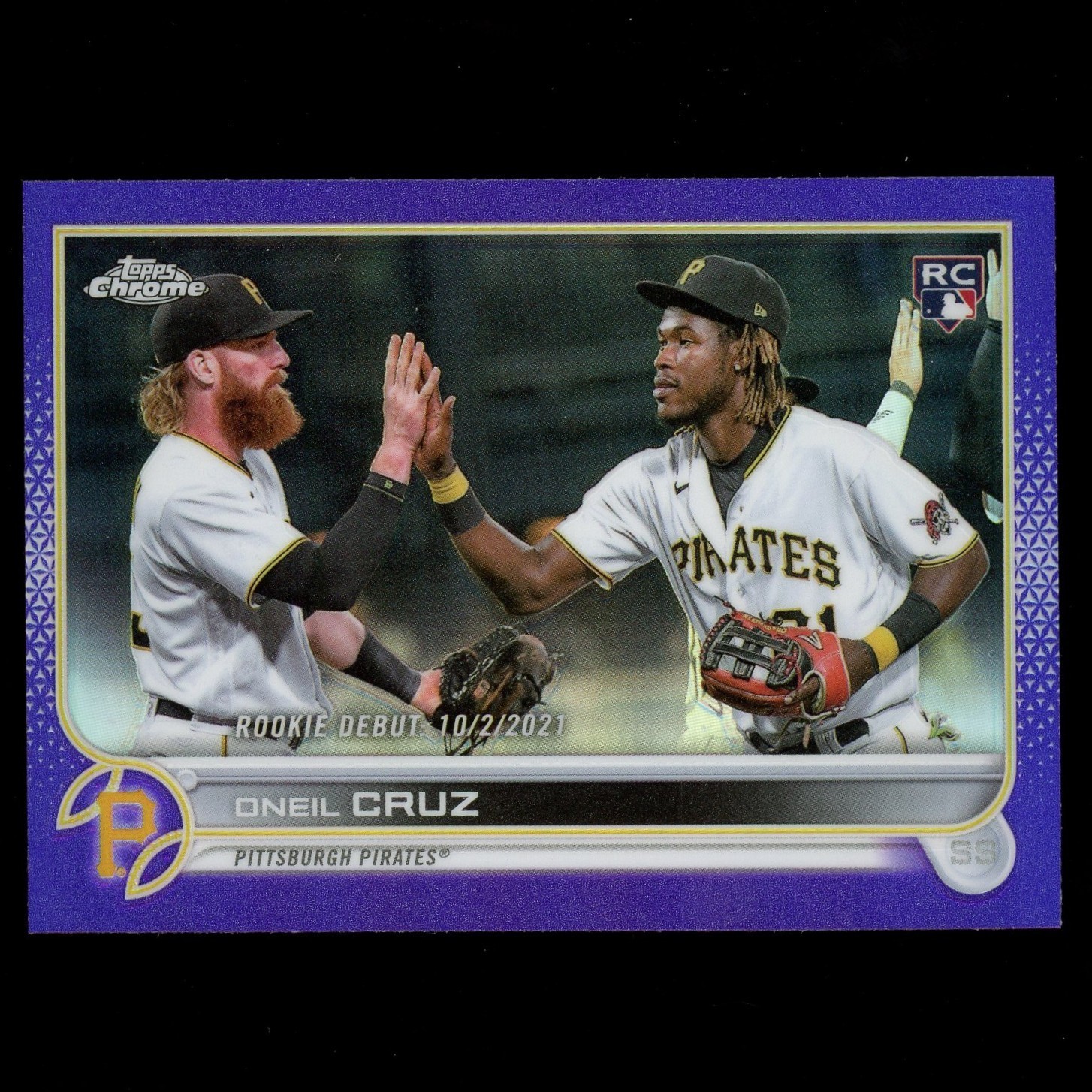 2022 Topps Chrome Update #USC74 Oneil Cruz Rookie RC Purple Refractor Parallel